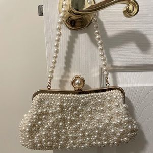 Pearl Clutch Bag Noble Crystal Beaded Bag